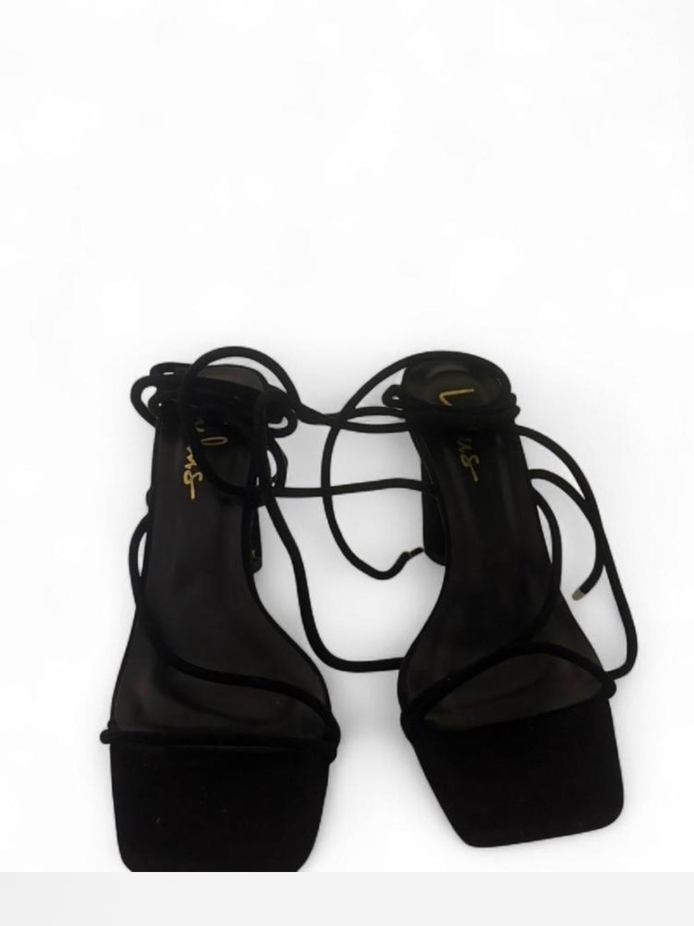Black Strappy Lace-Up Women's Sandals size 6 new